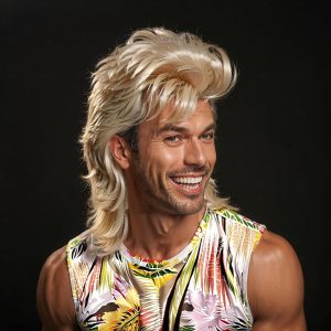 Halloween & Carnival Costumes |   Mullet wigs 80s Costumes Fancy Party Accessory Cosplay Wig Synthetic Wigs Blonde Cosplay & Costumes Blonde