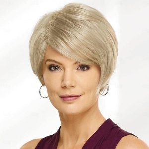 Halloween & Carnival Costumes |   Short Blonde Wigs Pixie Cut Wigs with Bangs Synthetic Hair Wigs for White Women Old Lady Mommy Wig Short Hair Styles Light Blonde Cosplay & Costumes Halloween & Carnival Costumes