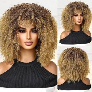 Halloween & Carnival Costumes |   Synthetic Wig Uniforms Career Costumes Princess Curly Tight Curl Middle Part Layered Haircut Machine Made Wig 14 inch Light Brown Synthetic Hair Women’s Cosplay Party Fashion Light Brown Light Brown Cosplay & Costumes Halloween & Carnival Costumes