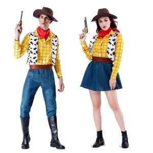 Halloween & Carnival Costumes |   Toy Story Cowgirl Cowboy Woody Halloween Group Couples Costumes Men’s Women’s Movie Cosplay Cosplay Costumes Yellow Costume Halloween Carnival Masquerade Polyester Yellow Cosplay & Costumes Halloween & Carnival Costumes