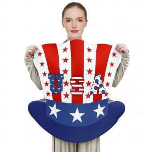 Halloween & Carnival Costumes |   USA Flag Funny 4th of July Costume USA Flag Men’s Women’s for Carnival Independence Day / the Fourth of July July 4 Performance Party Adults’ Red Cosplay & Costumes Halloween & Carnival Costumes