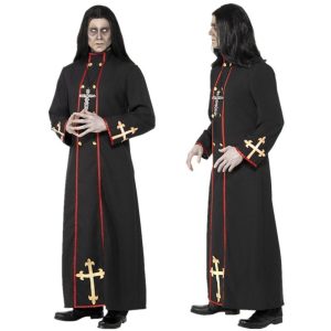 Halloween & Carnival Costumes |   Vampire Pastor Cosplay Halloween Cosplay Costume Masquerade Solid Colored Halloween Men’s for Halloween Carnival Masquerade Carnival Performance Halloween Adults’ Red+Black Cosplay & Costumes Halloween & Carnival Costumes