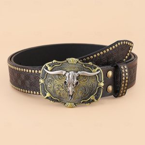 Historical & Vintage Costumes |   18th Century 17th Century State of Texas Waist Harness Waist Belt Harness Belt West Cowboy Ameirican Men’s Women’s Masquerade Party Halloween 1 Belt Black Cosplay & Costumes Black