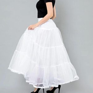 Historical & Vintage Costumes |   1950s Princess Petticoat Hoop Skirt Under Skirt Tulle Skirt Ankle Length Women’s A-Line Performance Wedding Wedding Guest Skirt White Cosplay & Costumes Historical & Vintage Costumes