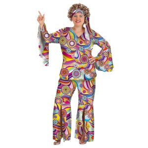 Historical & Vintage Costumes |   1960s Hippie 1970s Disco Blouse / Shirt Outfits Headband Bell Bottoms Pants Abba Costume Hippie Disco Women’s Plus Size Halloween Carnival Halloween Party / Evening Top Purple Cosplay & Costumes Historical & Vintage Costumes