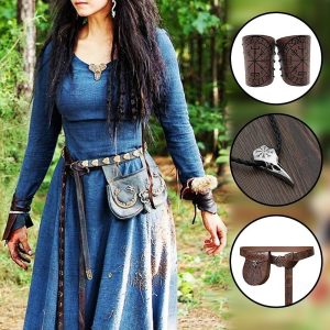 Historical & Vintage Costumes |   Retro Vintage Medieval Renaissance Dress Cosplay Costume Necklace Waist Belt Wristband Viking Outlander Ranger Elven Women’s Archery Halloween Halloween LARP Ren Faire 1 Necklace Blue Cosplay & Costumes Blue