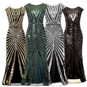 Historical & Vintage Costumes |   Roaring 20s 1920s Cocktail Dress Vintage Dress Flapper Dress Dress Party Costume Prom Dress Prom Dresses The Great Gatsby Women’s Sequin V Neck Christmas Wedding Party Wedding Guest Adults’ Dress Pink Cosplay & Costumes Historical & Vintage Costumes