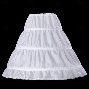 Historical & Vintage Costumes |   Rococo Baroque Victorian Petticoat Hoop Skirt Under Skirt Crinoline Flower Girl Dress 3-Hoop Ankle Length Princess Girls’ A-Line Performance Wedding Wedding Guest Kid’s Petticoat White Cosplay & Costumes Historical & Vintage Costumes