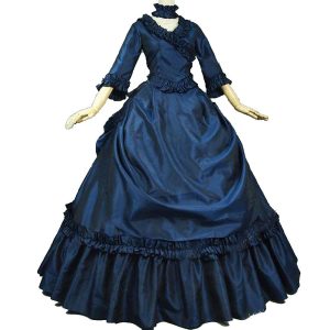 Historical & Vintage Costumes |   Rococo Victorian 18th Century Vintage Dress Dress Party Costume Masquerade Prom Dress Maria Antonietta Plus Size Women’s Girls’ Ball Gown Carnival Carnival Performance Party / Evening Dress Blue Cosplay & Costumes Blue