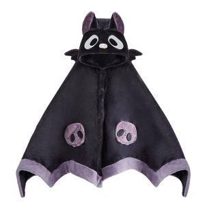 Kigurumi Pajamas |   Adults’ Cape Hooded Cloak Bat Animal More Costumes Animal Onesie Pajamas Cosplay polyester fibre Cosplay For Men and Women Masquerade Animal Sleepwear Cartoon Black Cosplay & Costumes Black