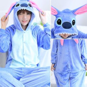 Kigurumi Pajamas |   Adults’ Cosplay Costume Party Costume Costume Cartoon Blue Monster Animal Onesie Pajamas Charm Chic & Modern Funny Costume Polyester Microfiber Cosplay For Women Men Male Halloween Animal Sleepwear Blue Cosplay & Costumes Blue