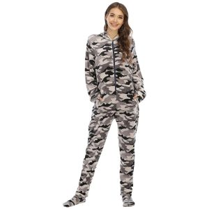 Kigurumi Pajamas |   Adults’ Kigurumi Pajamas Nightwear Bear Dinosaur Printing Onesie Pajamas Flannel Cosplay For Men and Women Christmas Animal Sleepwear Cartoon Gray Cosplay & Costumes Gray