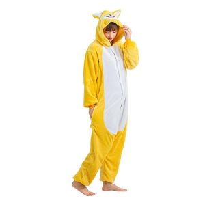 Kigurumi Pajamas |   Kid’s Adults’ Kigurumi Pajamas Dog Shiba Inu Character Onesie Pajamas Flannel Fabric Cosplay For Men and Women Boys and Girls Carnival Animal Sleepwear Cartoon Yellow Cosplay & Costumes Kigurumi Pajamas