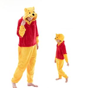 Kigurumi Pajamas |   Kid’s Adults’ Kigurumi Pajamas Nightwear Onesie Pajamas Animal Cartoon Onesie Pajamas Funny Costume Flannel Cosplay For Men and Women Boys and Girls Carnival Animal Sleepwear Cartoon Red Cosplay & Costumes Kigurumi Pajamas