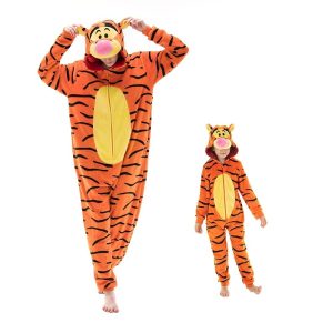 Kigurumi Pajamas |   Kid’s Adults’ Kigurumi Pajamas Nightwear Onesie Pajamas Animal Cartoon Onesie Pajamas Funny Costume Flannel Cosplay For Men and Women Boys and Girls Carnival Animal Sleepwear Cartoon Orange Cosplay & Costumes Kigurumi Pajamas