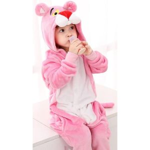 Kigurumi Pajamas |   Kid’s Adults’ Kigurumi Pajamas Tiger Animal Onesie Pajamas Flannel Toison Cosplay For Boys and Girls Christmas Animal Sleepwear Cartoon Pink Cosplay & Costumes Kigurumi Pajamas