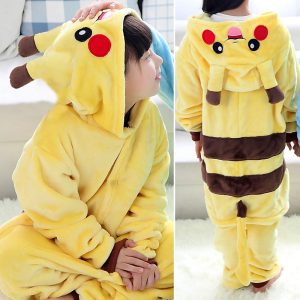 Kigurumi Pajamas |   Kid’s Kigurumi Pajamas Giraffe Pika Pika Totoro Animal Onesie Pajamas Funny Costume Polyester Microfiber Cosplay For Boys and Girls Halloween Animal Sleepwear Cartoon Orange Cosplay & Costumes Kigurumi Pajamas