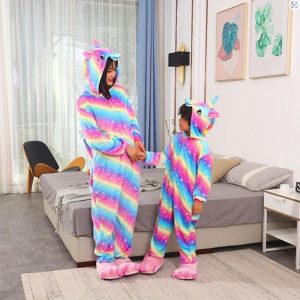 Kigurumi Pajamas |   Kid’s Kigurumi Pajamas Nightwear Camouflage Unicorn Flying Horse Fashion Onesie Pajamas Funny Costume Flannelette Cosplay For Boys and Girls Carnival Animal Sleepwear Cartoon Blue Cosplay & Costumes Blue