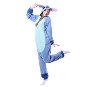 Kigurumi Pajamas |   Onesie Pajamas Kigurumi Pajama Funny Costume Cosplay Costume Movie / TV Theme Anime Cosplay Costumes Adults Halloween Carnival Blue Stitch Cosplay & Costumes Blue Stitch