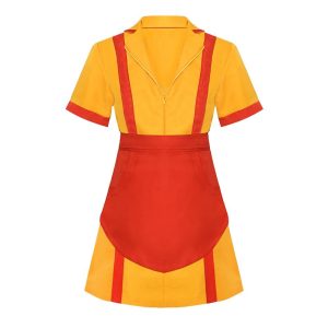 Movie & TV Theme Costumes |   2 Broke Girls Max Caroline Dress Women’s Movie Cosplay Cosplay Costume Orange Halloween Carnival Masquerade Dress Apron Orange Cosplay & Costumes Movie & TV Theme Costumes