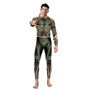 Movie & TV Theme Costumes |   Aquaman and the Lost Kingdom Aquaman Cosplay Costume One-Piece Men’s Women’s Movie Cosplay Anime Cosplay 01 02 Halloween Masquerade Leotard / Onesie 2 Cosplay & Costumes 2