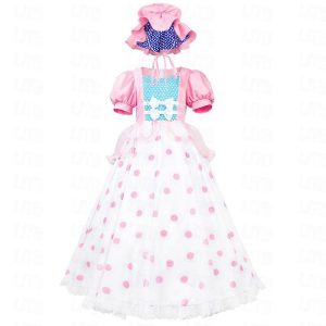 Movie & TV Theme Costumes |   Bo Peep Cosplay Costume Halloween Props Masquerade Women’s Movie Cosplay Anime Halloween Pink Christmas Halloween New Year Dress Hat Pink Cosplay & Costumes Movie & TV Theme Costumes