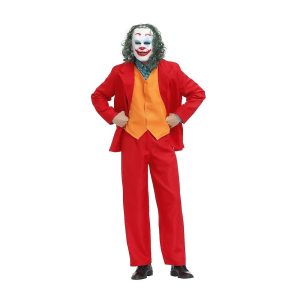 Movie & TV Theme Costumes |   Burlesque Clown Joker Killer Clown Cosplay Costume Outfits Men’s Movie Cosplay Suits RedYellow Halloween Masquerade Vest Shirt Top RedYellow Cosplay & Costumes Movie & TV Theme Costumes