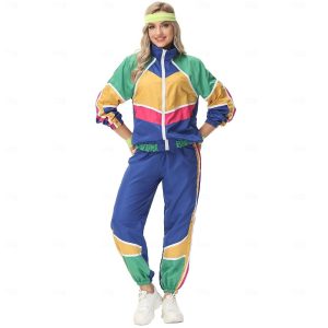 Movie & TV Theme Costumes |   Cosplay Cosplay Costume Outfits Men’s Women’s Movie Cosplay Streetwear 1980s Yellow Masquerade Pants Sweatshirt Yellow Cosplay & Costumes Movie & TV Theme Costumes