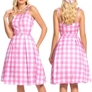 Movie & TV Theme Costumes |   Doll Dress Women’s Girls’ Movie Cosplay Retro Vintage Classic & Timeless 1950s Pink Christmas Halloween Carnival Dress Headpiece Pink Cosplay & Costumes Movie & TV Theme Costumes