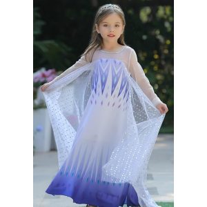 Movie & TV Theme Costumes |   Elsa Dress Girls’ Movie Cosplay Cosplay Vacation Dress Halloween Blue (With Accessories) Blue Dress Halloween Carnival Masquerade Polyester Tulle Sequin World Book Day Costumes Blue Cosplay & Costumes Blue