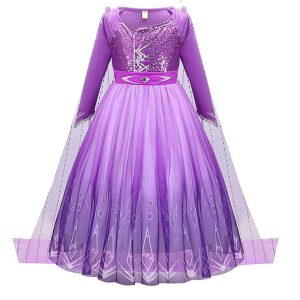 Movie & TV Theme Costumes |   Frozen Fairytale Princess Anna Flower Girl Dress Theme Party Costume Tulle Dresses Girls’ Movie Cosplay Cosplay Halloween With Accessories Accessory Set Halloween Carnival World Book Day Costumes Purple Cosplay & Costumes Movie & TV Theme Costumes