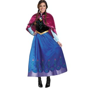 Movie & TV Theme Costumes |   Frozen Fairytale Princess Anna Flower Girl Dress Theme Party Costume Tulle Dresses Women’s Movie Cosplay Cosplay Halloween Blue Halloween Carnival Masquerade Dress Blue Cosplay & Costumes Blue