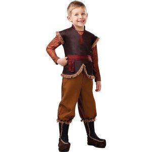 Movie & TV Theme Costumes |   Frozen Prince Kristoff Bjorgman Cosplay Costume Outfits Boys Movie Cosplay Cosplay Halloween Brown Top Pants Shoes Halloween Carnival Masquerade Polyester World Book Day Costumes Brown Cosplay & Costumes Brown