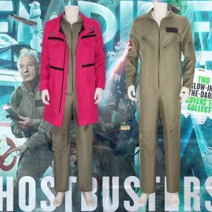 Movie & TV Theme Costumes |   Ghostbusters Frozen Empire Cosplay Coat Jumpsuit Men’s Women’s Movie Cosplay Red Green Halloween Carnival Masquerade Casual Daily Coat Jumpsuit Red Cosplay & Costumes Movie & TV Theme Costumes