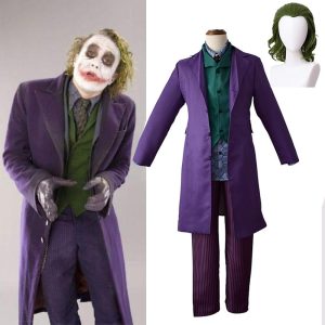 Movie & TV Theme Costumes |   Joker Clown Blouse / Shirt Pants Outfits Men‘s Movie Cosplay Cosplay Costume Party Purple Coat Vest Blouse Masquerade Polyester / Tie / Tie With Wig Purple Cosplay & Costumes Movie & TV Theme Costumes