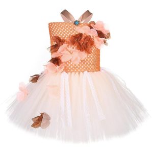 Movie & TV Theme Costumes |   Moana Princess Moana Pocahontas Dress Flower Girl Dress Tulle Dresses Girls’ Movie Cosplay Cosplay Orange Children’s Day Masquerade Dress Orange Cosplay & Costumes Movie & TV Theme Costumes