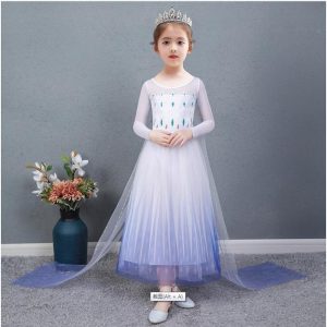 Movie & TV Theme Costumes |   Princess Elsa Dress Flower Girl Dress Girls’ Movie Cosplay A-Line Slip Cosplay Vacation Dress Natural White White Dress Halloween Carnival Masquerade Polyester Tulle World Book Day Costumes White Cosplay & Costumes Movie & TV Theme Costumes