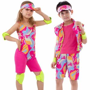 Movie & TV Theme Costumes |   Rollerblade Outfits Doll Y2K Cowgirl Suits Jumpsuit Dress Hot Pink Girls Boys Family Cosplay Costume Halloween Carnival Masquerade girls Cosplay & Costumes girls