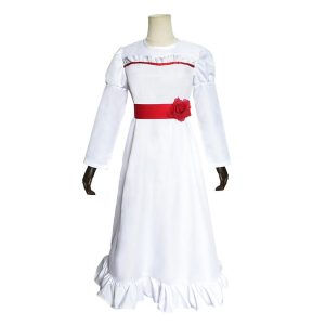 Movie & TV Theme Costumes |   The Conjuring Annabelle Cosplay Costume Outfits Women’s Girls’ Movie Cosplay Cosplay Halloween White Halloween Carnival Masquerade Dress White Cosplay & Costumes Movie & TV Theme Costumes