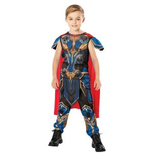 Movie & TV Theme Costumes |   Thor: Love and Thunder Thor Superhero Zentai Suits Cosplay Costume Boys Movie Cosplay Cosplay Blue&Red Halloween Masquerade Top Pants Blue&Red Cosplay & Costumes Blue&Red