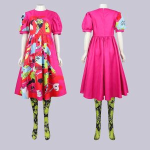 Movie & TV Theme Costumes |   Weird Doll Dress Outfits Crazy Doll Puff Sleeves Princess Dress Women’s Girls’ Movie Cosplay Costumes Hot Pink Carnival Party Casual Daily Pink Type B Cosplay & Costumes Movie & TV Theme Costumes