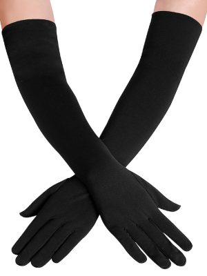 Zentai Suits |   Gloves Adults’ Spandex Lycra Cosplay Costumes Women’s Solid Colored Christmas Carnival Masquerade / High Elasticity Black Cosplay & Costumes Black