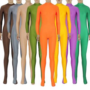 Zentai Suits |   Zentai Suits Catsuit Skin Suit Cosplay Adults’ Spandex Lycra Cosplay Costumes Charm Sex Men’s Women’s Solid Colored Halloween / Machine wash / Hand wash / Leotard / Onesie / High Elasticity / Stage Gray Cosplay & Costumes Gray