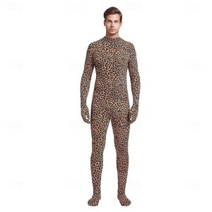 Zentai Suits |   Zentai Suits Cosplay Costume Ninja Kid’s Adults’ Lycra Spandex Cosplay Costumes Cosplay Sexy Costume Men’s Women’s Leopard Halloween Carnival Children’s Day Brown Cosplay & Costumes Brown