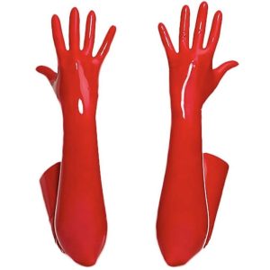 Zentai Suits |   Zentai Suits Gloves Catsuit Motorcycle Girl Adults Faux Leather Cosplay Costumes Cosplay Women’s Solid Color Masquerade / Skin Suit Red Cosplay & Costumes Red