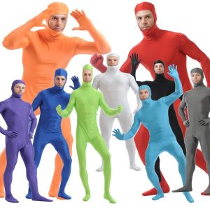 Zentai Suits |   Zentai Suits Skin Suit Full Body Suit Adults’ Spandex Lycra Cosplay Costumes Sex Men’s Women’s Solid Colored Halloween Beige Cosplay & Costumes Beige