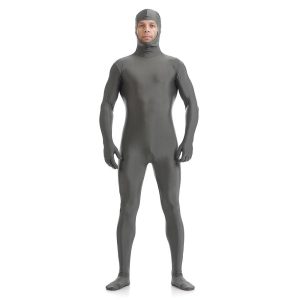 Zentai Suits |   Zentai Suits Skin Suit Full Body Suit Adults’ Spandex Lycra Cosplay Costumes Sex Men’s Women’s Solid Colored Halloween / Leotard / Onesie / Leotard / Onesie / High Elasticity Gray Cosplay & Costumes Gray