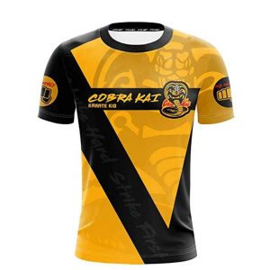 Everyday Cosplay Anime Hoodies & T-Shirts |   Cobra Kai Karate Kid T-shirt Anime Cartoon Anime 3D 3D Harajuku Graphic For Couple’s Men’s Women’s Adults’ Carnival Masquerade Back To School 3D Print Yellow Cosplay & Costumes Everyday Cosplay Anime Hoodies & T-Shirts