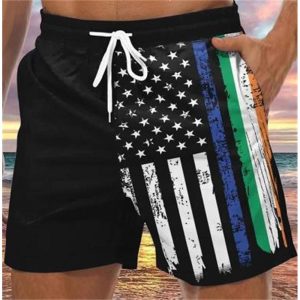 Everyday Cosplay Anime Hoodies & T-Shirts |   Independence Day July 4 USA Flag Sportswear Beach Shorts USA Flag Harajuku Graphic Kawaii For Men’s Adults’ Masquerade 4th of July 3D Print Festival Black 2 Cosplay & Costumes Black 2