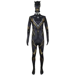 Movie & TV Theme Costumes |   Black Panther Superhero Zentai Suits Men’s Women’s Movie Cosplay Cosplay Black Masquerade Mask Zentai Black Cosplay & Costumes Black